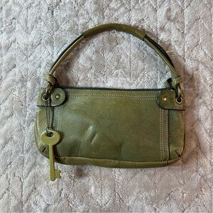 Fossil Olive Green Leather Shoulder Bag